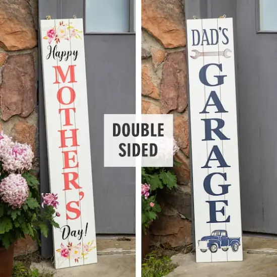 Glitzhome&reg; 3.5ft. Double Sided Mother's Day & Father's Day Porch D&eacute;cor {3}