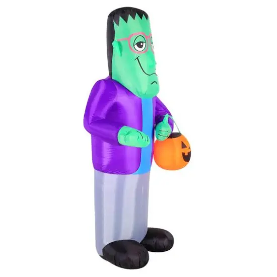 7ft. Inflatable Halloween Light Up Trick-or-Treat Monster {3}