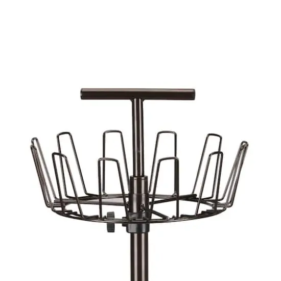 Household Essentials Brown 4-Tier Revolving Shoe Tree {5}