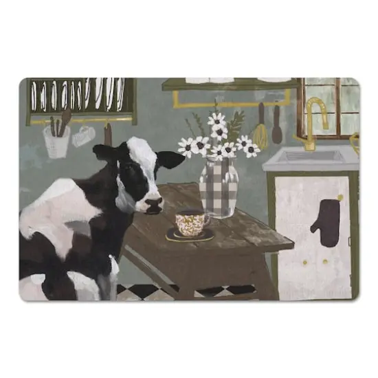 18" x 27" Cow in Kitchen Floor Mat {1}