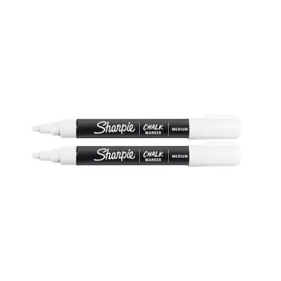 Sharpie&reg; White Medium Point Wet Erase Chalk Markers, 2ct. {4}