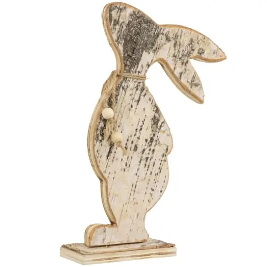 12" Rustic Wooden Rabbit Silhouette Easter Accent {5}