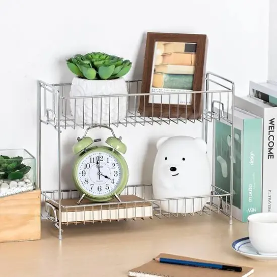 NEX&trade; Silver 2-Tier Standing Rack Countertop Storage Organizer {4}