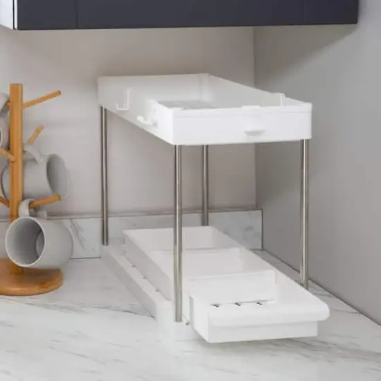 Simplify 2-Tier Storage Shelf with Drawer {3}