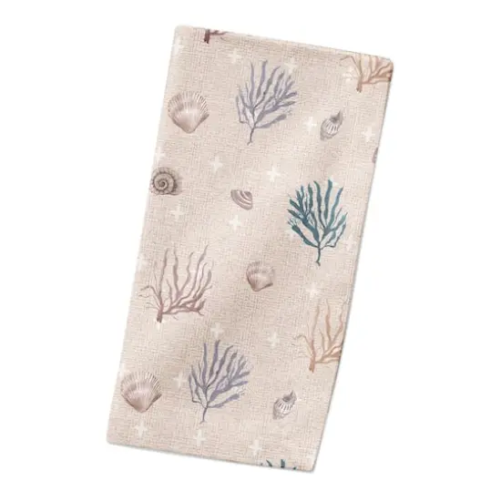 Multi Shell Coral Plus Cotton Twill Napkin Multi/White/Blush {3}