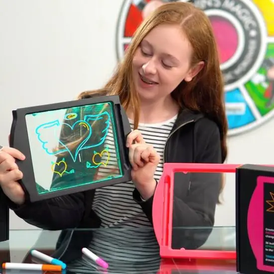 Marvin's Magic Black Glow Art Neon Effect Drawing Board {5}