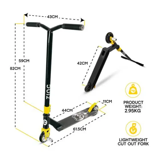 HY-PRO Zinc Yellow Void Stunt Scooter {6}