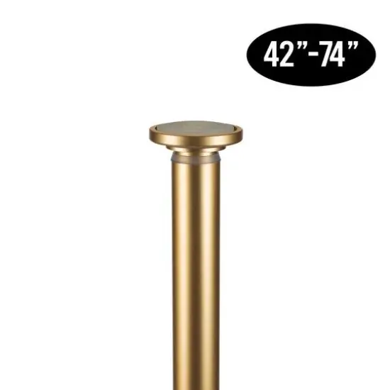 Home Details Adjustable Tension Curtain Rod Satin Gold {4}