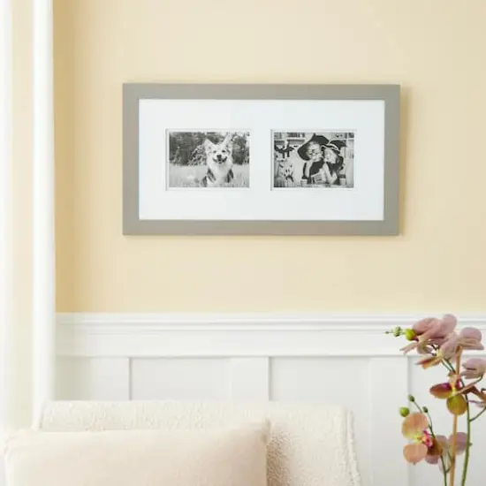 Gallery 2 Opening Gray Frame with Double Mat by Studio D&eacute;cor&reg; {3}