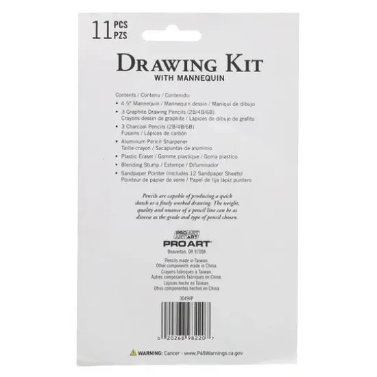 Pro Art&reg; Mannequin All In One Value Pack Drawing Set {3}