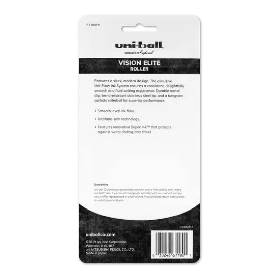 Uni-Ball&reg; Vision Elite 4 Black 0.8mm Rollerball Pen Set {3}