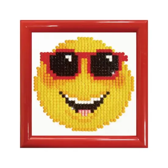 Diamond Dotz® Beginner Smiling Face with Frame Diamond Facet Art Kit {1}