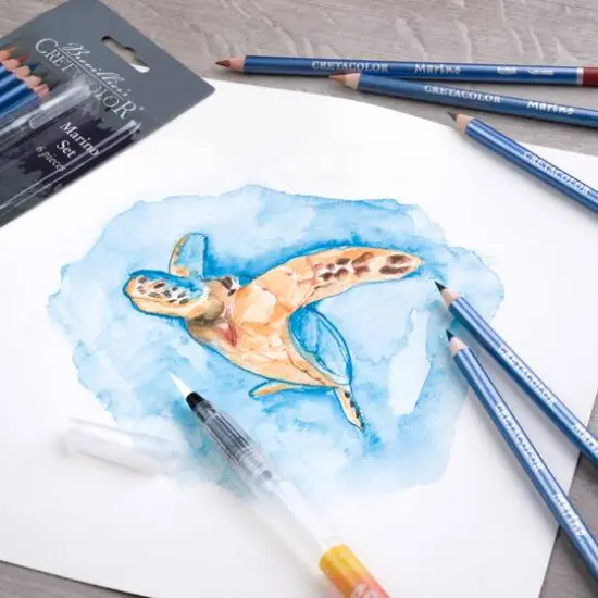 Cretacolor Turtle Marino Lightfast 6 Piece Watercolor Pencil Set {3}