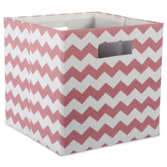 DII&reg; 13" Polyester Chevron Storage Cube Rose {1}