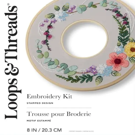 8" Floral Ring Embroidery Kit by Loops & Threads&reg; {3}