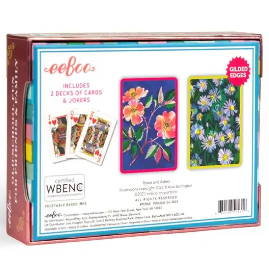 eeBoo Piece & Love Roses & Asters Playing Card Decks {6}