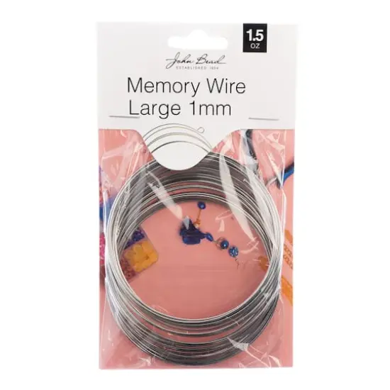 John Bead 1mm Silver Memory Wire {1}