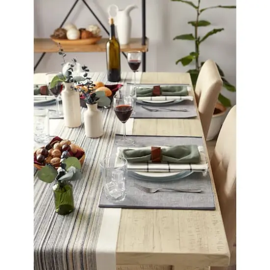 DII&reg; Eco-Friendly Fine Ribbed Placemats, 6ct. Mineral {4}