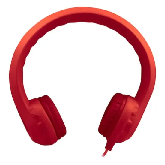 HamiltonBuhl&reg; Flex-Phones&trade; Red Indestructible Foam Headphones {1}