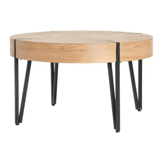 Hello Honey&reg; 32" Round Wooden Coffee Table {4}