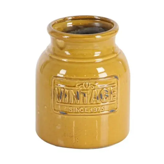 9" Terracotta Vintage Decorative Jar Set {7}
