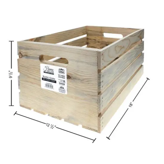 Home D&eacute;cor by Leisure Arts&reg; Rustic Wood Crate {3}