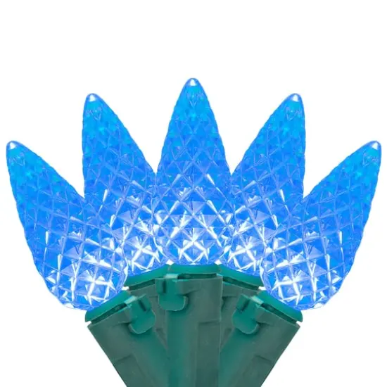 70ct. LED Faceted C6 Christmas String Lights Blue {5}