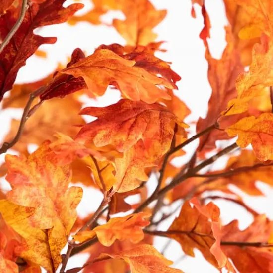 7ft. Potted Artificial Autumn Oak Tree {5}