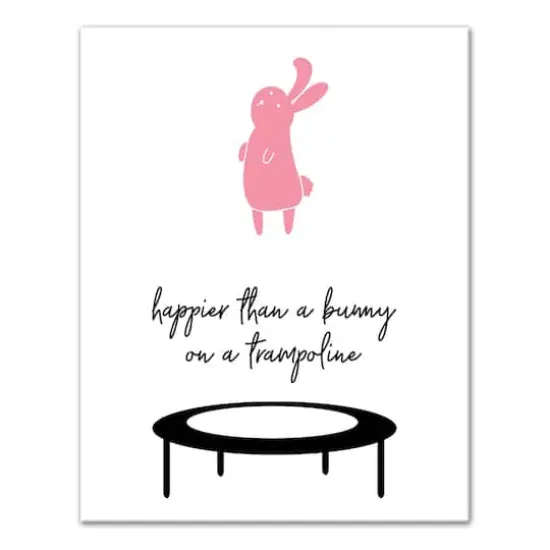 Trampoline Bunny Canvas Wall Art {1}