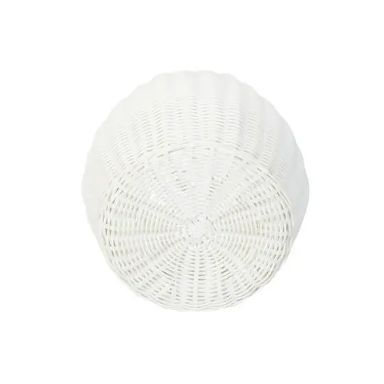 Household Essentials 10" Wide White Woven Pedestal {8}