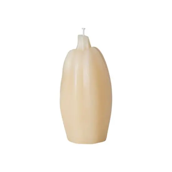 Hello Honey 6" Cream Unscented Squash Shaped Candle {1}