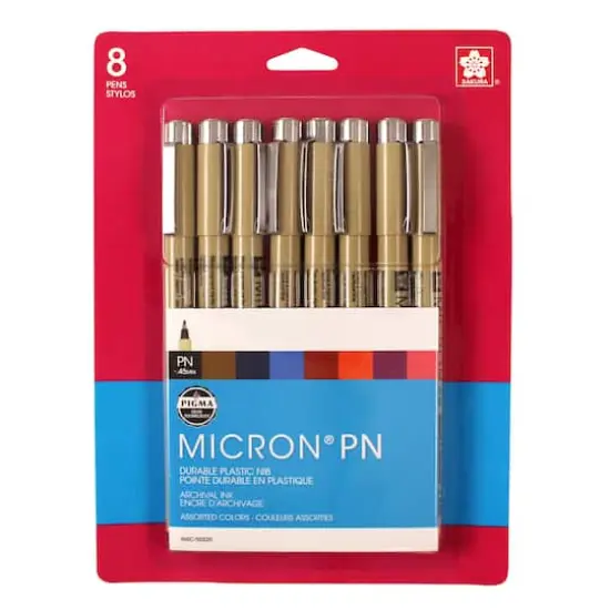Pigma&reg; Micron&trade; PN Durable Plastic Nib 8 Color Pen Set {1}