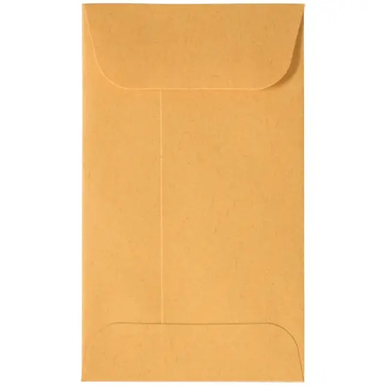 JAM Paper Brown Kraft Manila #4 Coin Business Commercial Envelopes with Peel & Seal Closure {5}