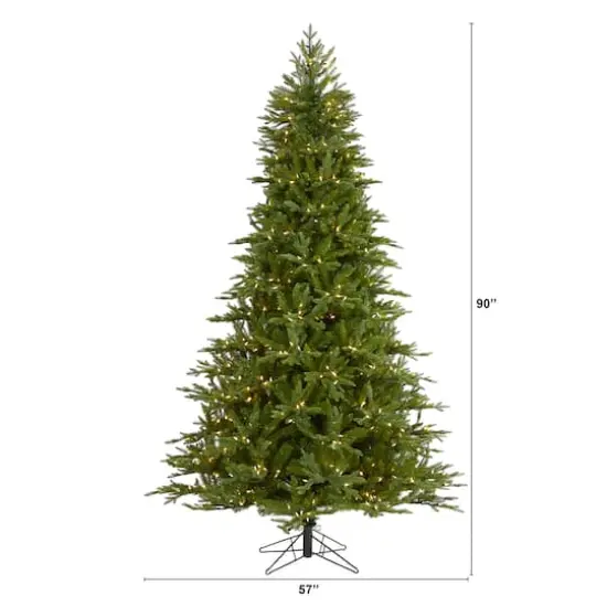 7.5ft. Pre-Lit Cambridge Fir Artificial Christmas Tree, Clear LED Lights {5}