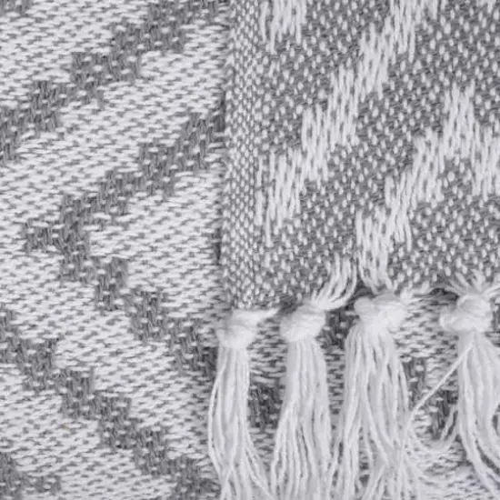 DII&reg; Gray Large Chevron Throw {3}