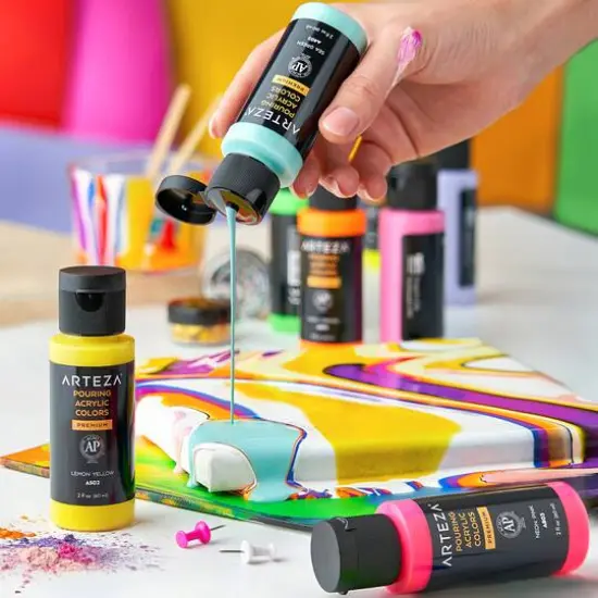 Arteza&reg; 32 Color Pouring Acrylic Paint Set {4}