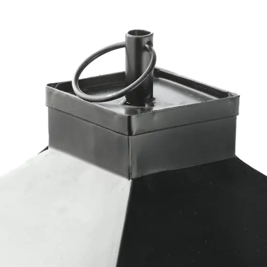 16" Black Halloween Haunted House Lantern {6}