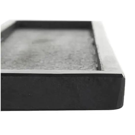 Black Textured Marble Tray Set {5}