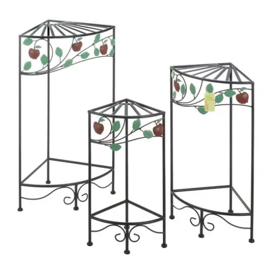 Country Apple Plant Stand (set of 3) 27.5", 23.5"and 19.5" {3}