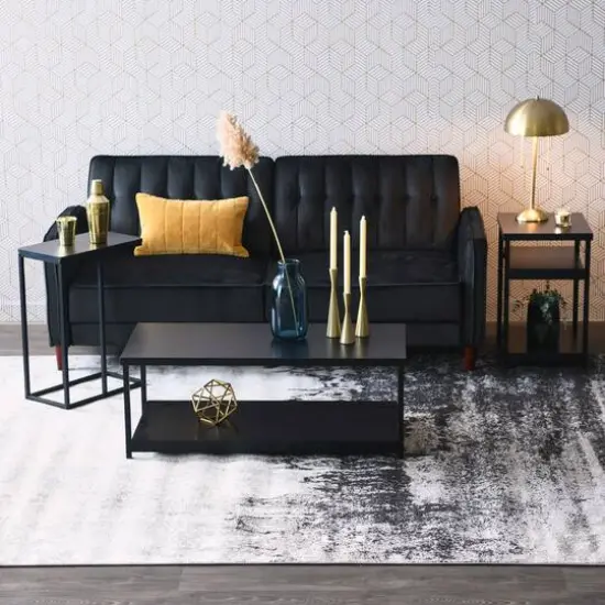 Household Essentials 39" Jamestown Coffee Table Black {4}