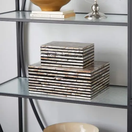 Black Mother of Pearl Coastal Box Set {3}