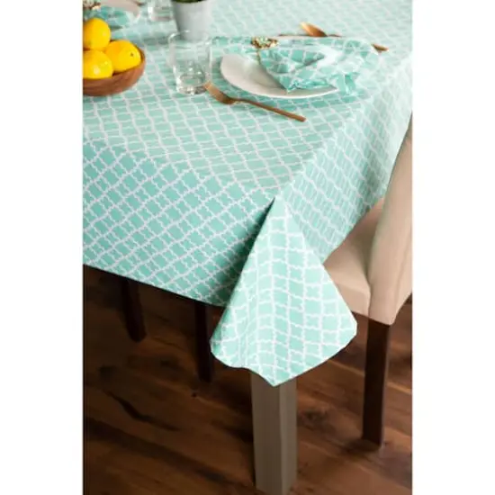Aqua Lattice Tablecloth 60" x 84" {4}
