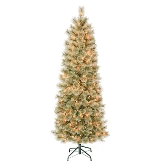 6ft. Pre-Lit Arcadia Cashmere Pine Slim Artificial Christmas Tree, Clear Lights {1}
