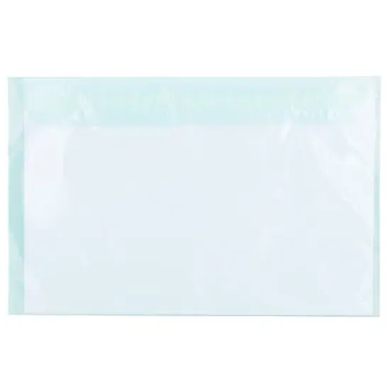 JAM Paper 5.43" X 8.62" Self Adhesive Closure Cello Sleeves, 100ct. Aqua {7}