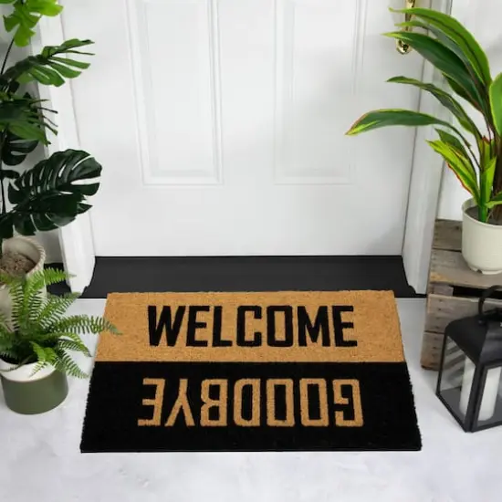Natural Welcome Goodbye Doormat {3}