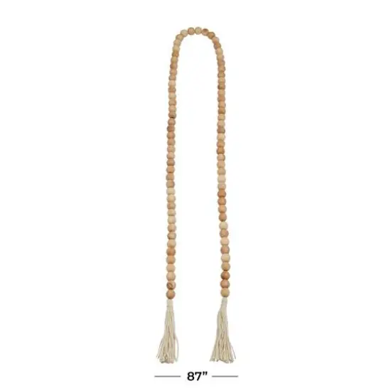 Light Brown Wood Bohemian Garland, 87" x 1" x 1" {7}