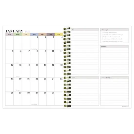 TF Publishing 2025 Medium Lotus Weekly Monthly Spiral Planner {3}