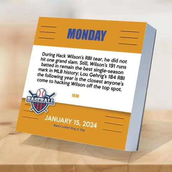 TF Publishing 2024 Sports Facts & Trivia Daily Desktop Calendar {4}