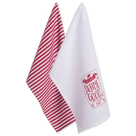 DII&reg; Assorted Dear Santa Holiday Printed Dishtowel Set {1}