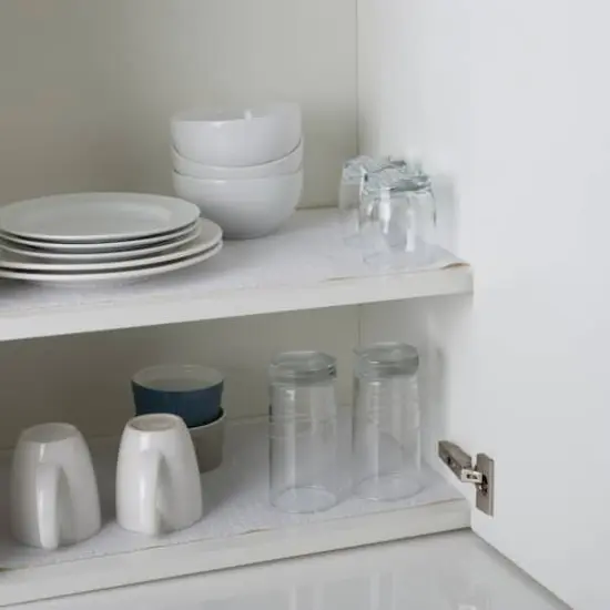 Simplify 10ft. White Smooth Surface Shelf Liner {5}